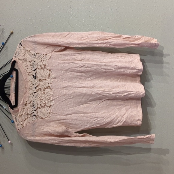 Zara W/B Collection Long Sleeve Top Light Weight Small Size Lacy Romance - Picture 1 of 8